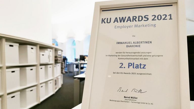 Immanuel Albertinen Diakonie - Nachricht - #Jobgold belegt den 2. Platz bei den KU Awards 2021 - Urkunde